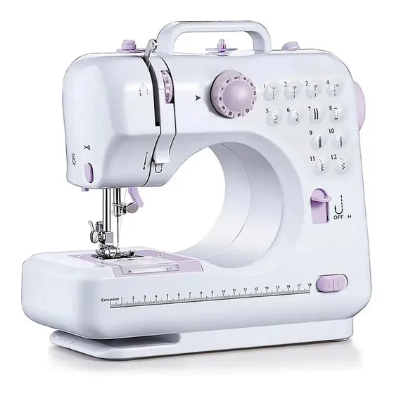 Mini máquina de coser sobremesa IRM portable color blanco