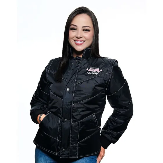 Jaqueta California Racing Refletiva Life - Preto Feminina