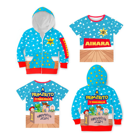 Campera + Remera Egresados Jardin Niños Toy Story Campera + Remera Egresados Jardin Niños Toy Story