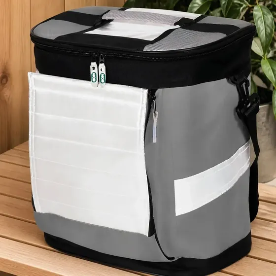 Bolsa Térmica Ice Cooler Mor 18l Porta Latas E Garrafas Cinza