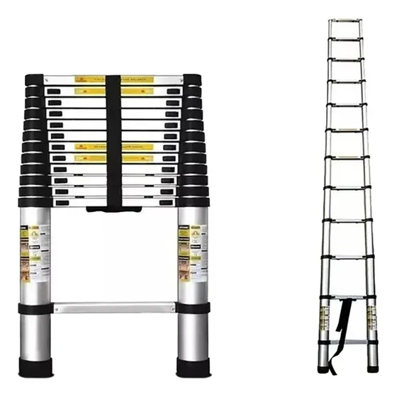 Escalera Telescópica Aluminio 3.8m Resistente 150kg - Esca
