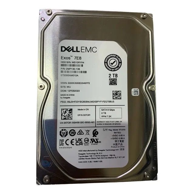 Disco Duro Dell Exos 7e8 Sata De 2 Tb
