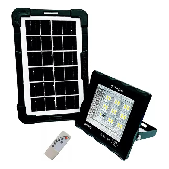 Reflector Lampara Panel Solar Exterior 50w Recargable