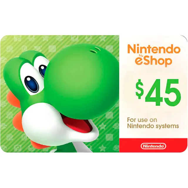 Cartão Nintendo 3ds Wii U Switch Eshop Ecash $45 Dolares Usa