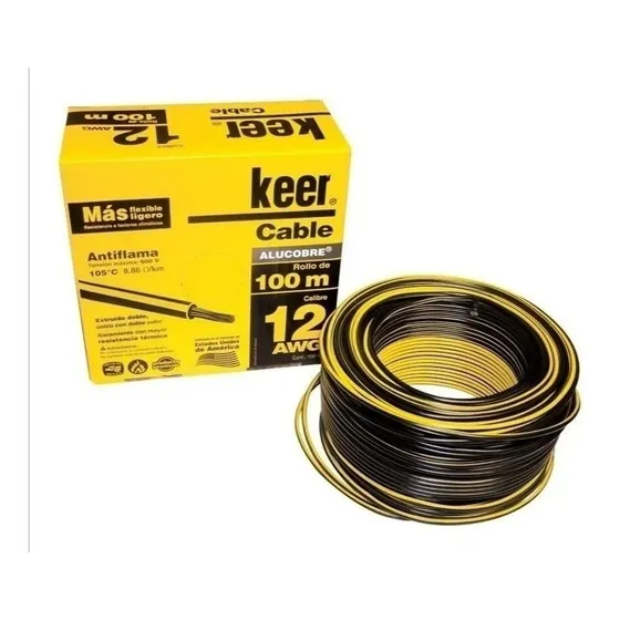 Cable Calibre 12 Alucobre Promocion  Rollo 100 Metros 6 Pack