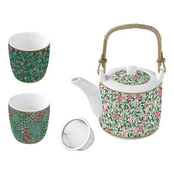 Juego De Té De Porcelana Easy Life Floral Fantasy 4 Piezas