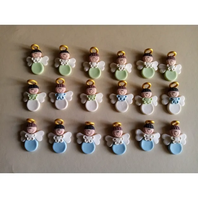 Apliques Masa Flexible Angelitos Para Bautizos Y Comuniones