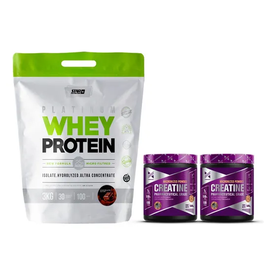 Proteina Whey Protein X 3kg + Creatina X 1 Kg Star Nutrition