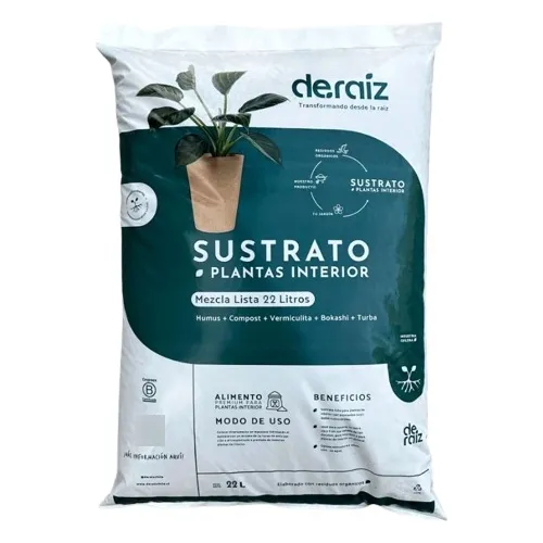 Sustrato Plantas De Interior 30lt Compost+humus+bokashi+turb