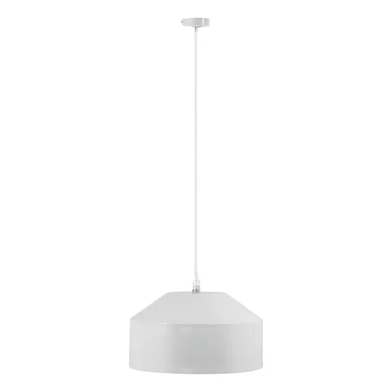 Lámpara De Techo Colgante Moderna Con Pantalla De Metal Color Blanco