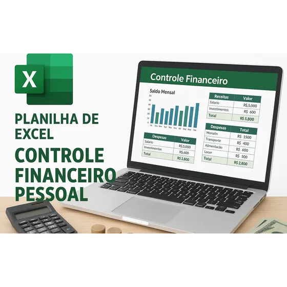 Planilha Controle De Gastos Pessoais Diários - Com Gráficos