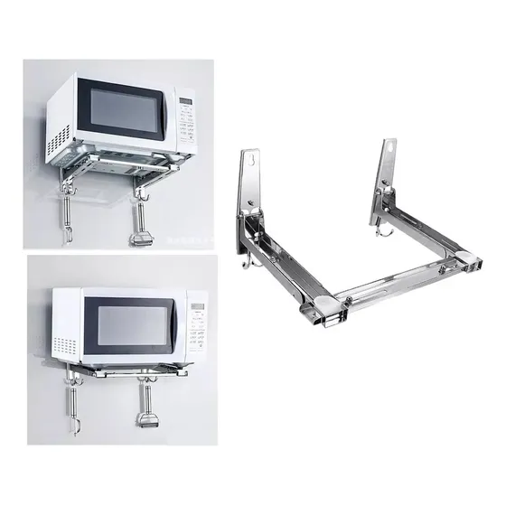 Jaju Soportes De Microondas Plegables De Acero Inoxidable