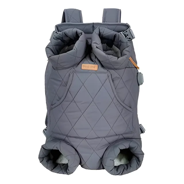 Canguro Acolchado Para Mascotas Dog Lemi Color Gris