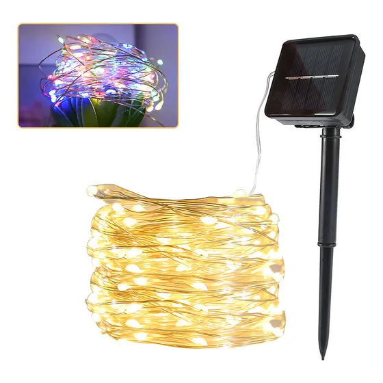 Cordão De Luz Solar Led Cordão De Luz De Fio De Cobre Intern