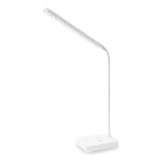 Lampara Velador Portátil Gadnic Ajustable Led Carga Usb Estructura Blanco Pantalla Blanco