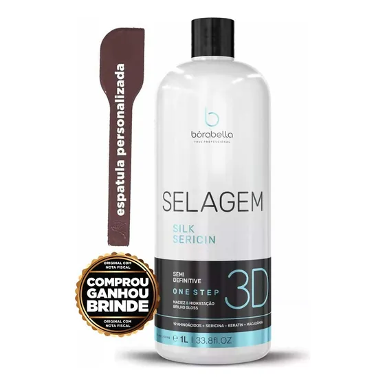 Selagem 3d Borabella 1l Alisante Coco Para Cabelos