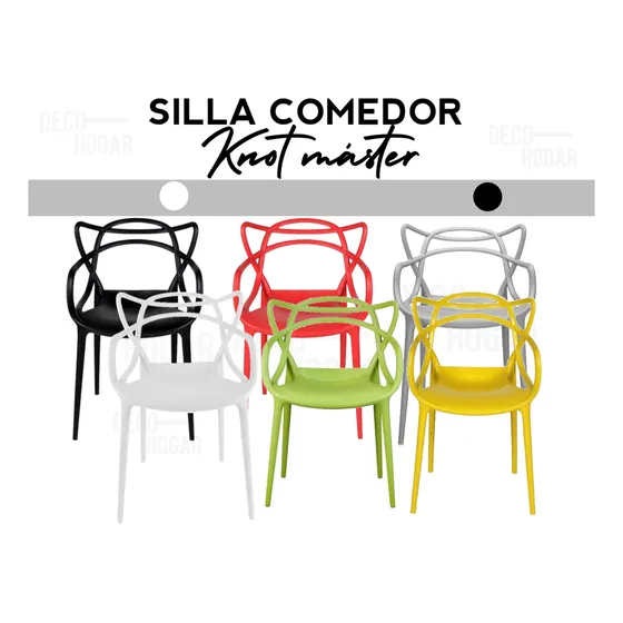 Silla Comedor Knot Master Cafetería Restaurant Jardín Modern