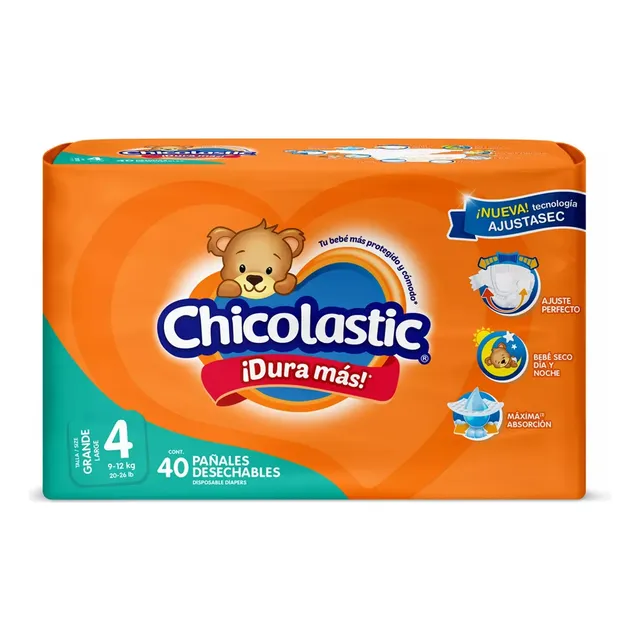 Pañales Chicolastic Etapa 4 Unisex 40 Piezas