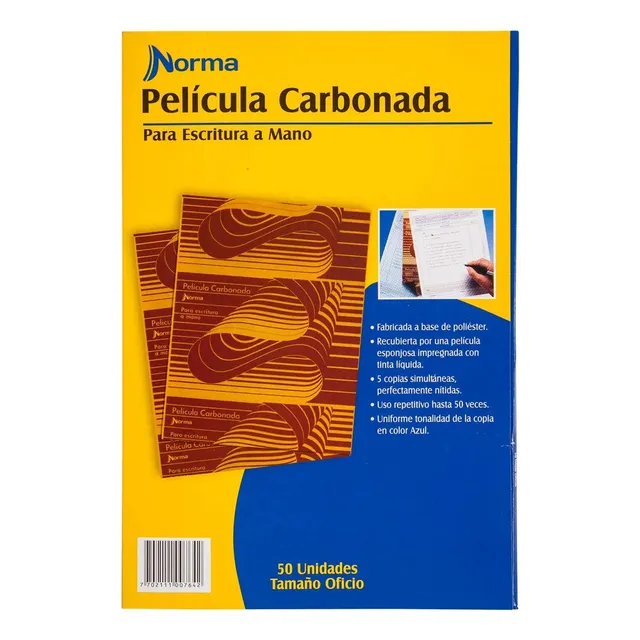 Papel Carbon Tamaño Oficio X50h Norma Color Negro