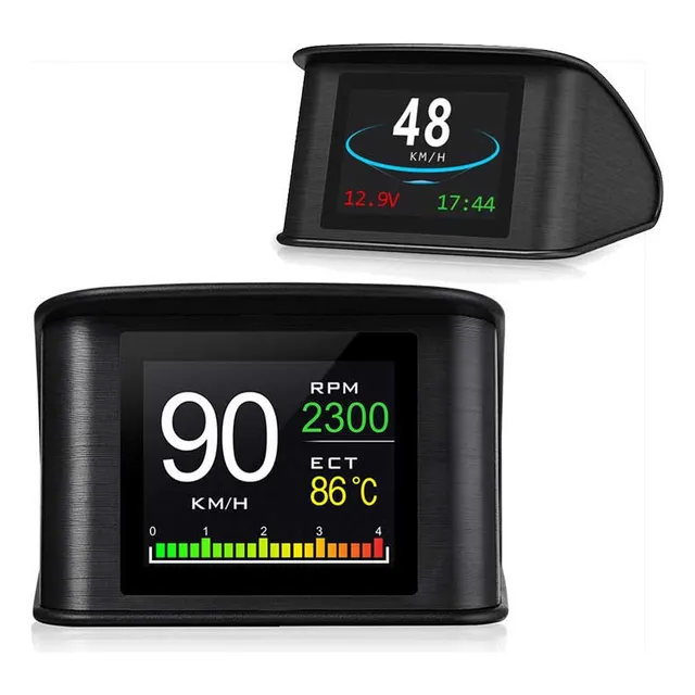 Display P10 Digital Hud Obd2: Consumo De Combustível Do Carr