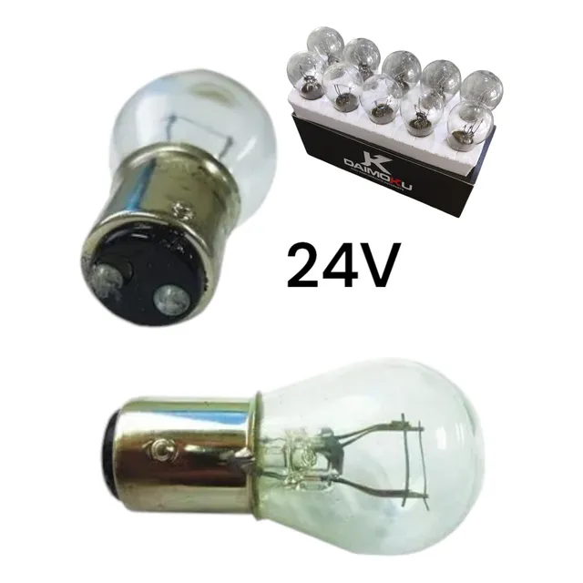 Bombillo Doble Contacto 24v Caja De 10 Pzas Transparente