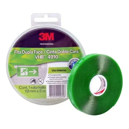 Fita Dupla Face 3m Extra Forte 2kg Uso Interno 5 Metros 12mm