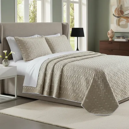 Kit Cobre Leito Casal Queen 400 Fios Hipercal Bordado 3 Pçs