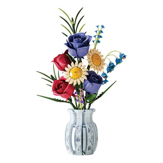 Conjunto De Blocos De Construção De Buquê De Rosas Moc Flowe Conjunto De Blocos De Construção De Buquê De Rosas Moc Flowe