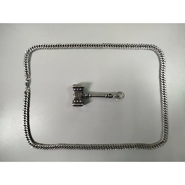 Martillo De Thor Con Cadena - Acero Inoxidable