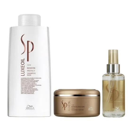 Shampoo + Mascarilla 150ml + Elixir Wella Luxe Oil Keratin