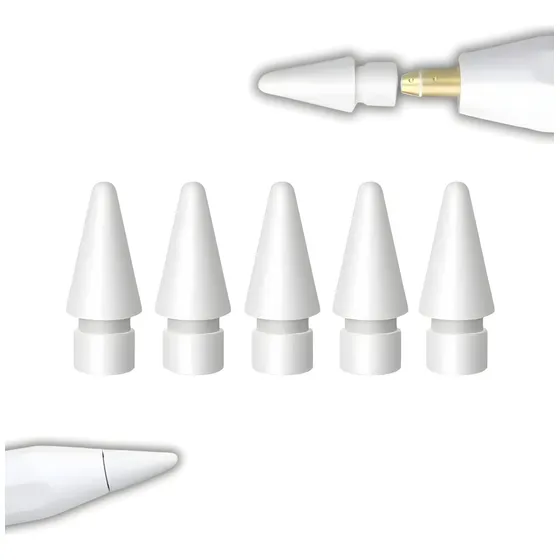 Kit 5 Ponta Extra Compatível Apple Pencil 1 E 2 Geração