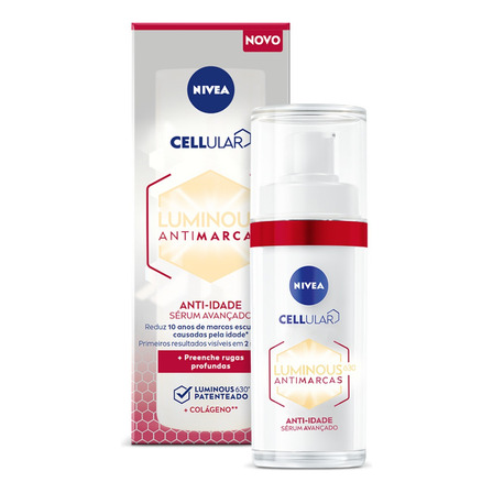 Nivea Sérum Facial Cellular Luminous 630® Antimarcas Anti-idade 30ml Nivea Sérum Facial Cellular Luminous 630® Antimarcas Anti-idade 30ml