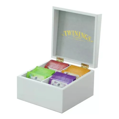 Te Twinings Caja De Madera Blanca Con 40 Saquitos Surtidos