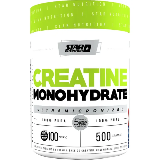 Creatina En Pote Monohidratada Star Nutrition 500g Sin Sabor
