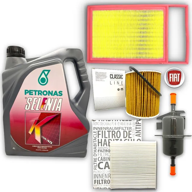 Kit 4 Filtros + Aceite Selenia K Fiat Palio Strada 1.6 Etorq