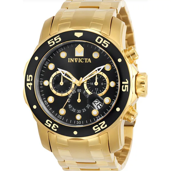 Relógio Invicta Pro Diver 0072 Banhado Ouro 18k