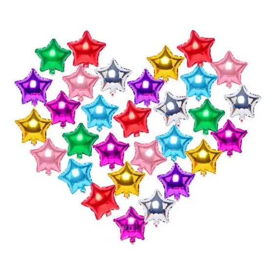 100 Globos Con Forma De Estrella De 5 Pulgadas 12.5x 12.5cm