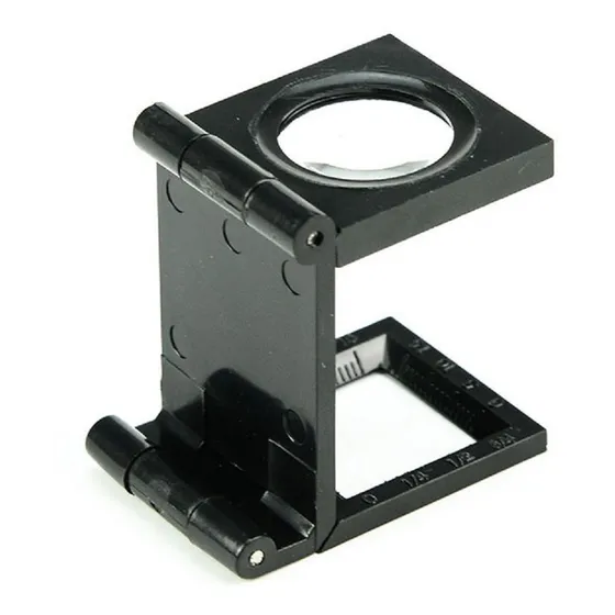 Jiaxi OFF-Set Lupa conta Fios preta 10x de mesa