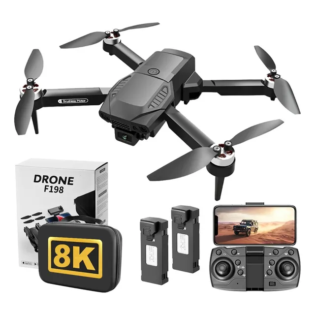 Mini Drone Control Remoto F198 Con Cámara 4k Hd,con Baterías