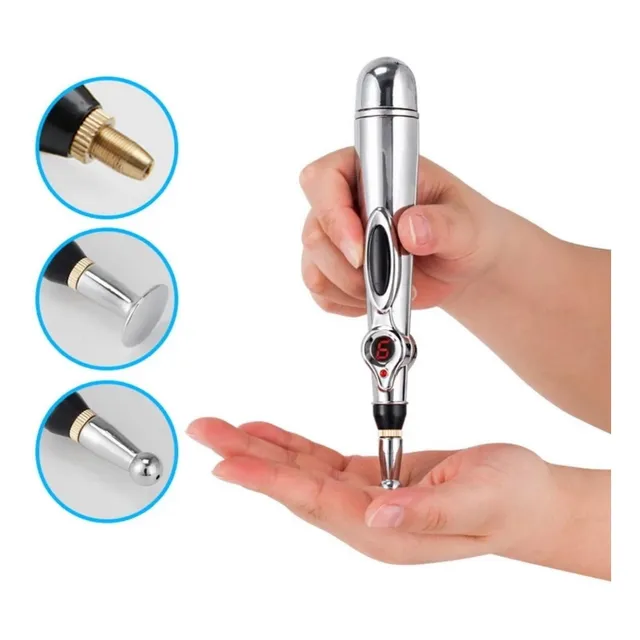 Lápiz Masajeador Electrofisico Acupuntura Portátil + Gel 