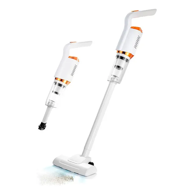 Aspiradora Portátil Inalámbrica Kimhi Vertical 2en1 Recargable Usb Para Hogar Y El Auto Color Blanco