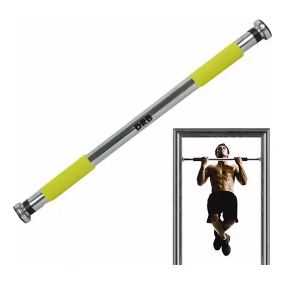 Barra Flexiones Acero Para Puerta Ajustable 65 - 90 Cm Drb® Color Plateado