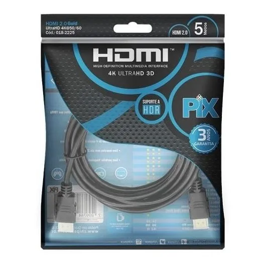 Cabo Hdmi Gold 2.0 4k Hdr 19p Chip Sce 018-2225 5m Top