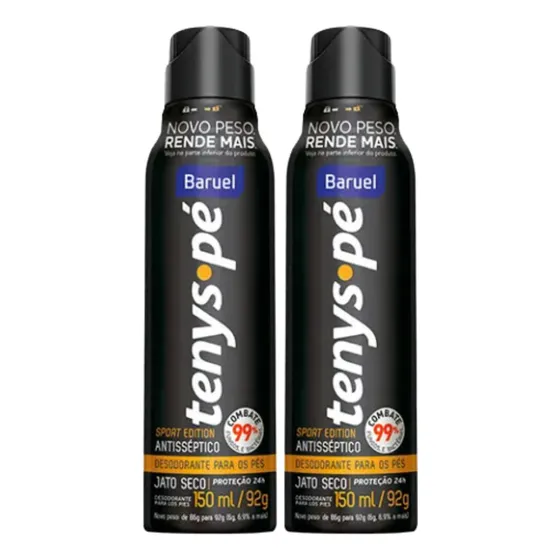 Kit 2 Tenys Pé Jato Seco Baruel Js Sport Edition 92g