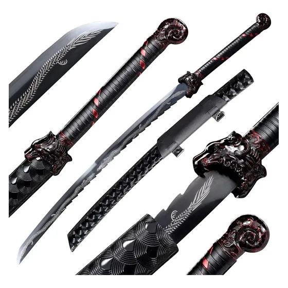 Espada Katana Samurai De Metal Real Pulida A Mano Mango Tigr