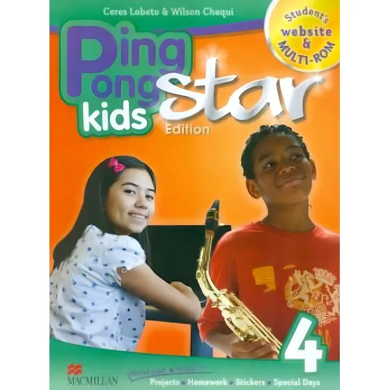 Ping Pong Kids Star Ed. Student''s Book W/multi-rom/web Code: Student's Website & Multi-rom, De Ceres Lobeto., Vol. 1. Editorial Macmillan Do Brasil, Capa Mole, Edição 4 Em Inglês
