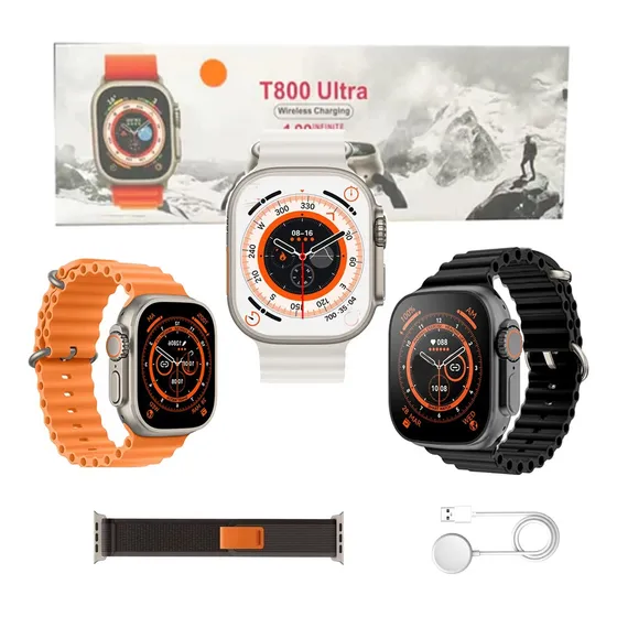 Relógio Smartwatch T800 Ultra 2pulseira 45mm Lancamento 2025