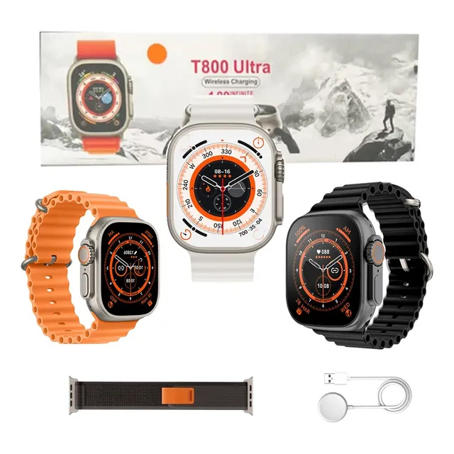 Relógio Smartwatch T800 Ultra 2pulseira 45mm Lancamento 2025