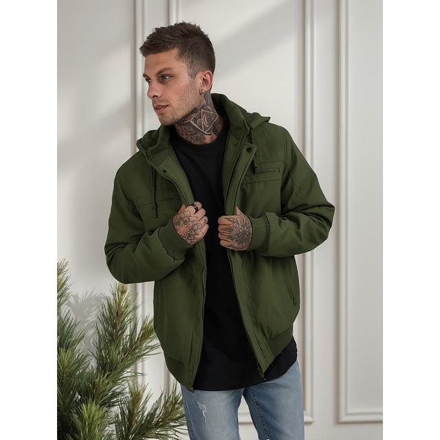 Casaco Masculino Plus Size Jaqueta Sarja Forrada Capuz Casaco Masculino Plus Size Jaqueta Sarja Forrada Capuz