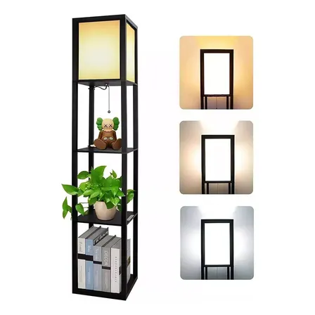 Lámpara De Noche Con Estante Vertical Estilo Chino 3 Colores